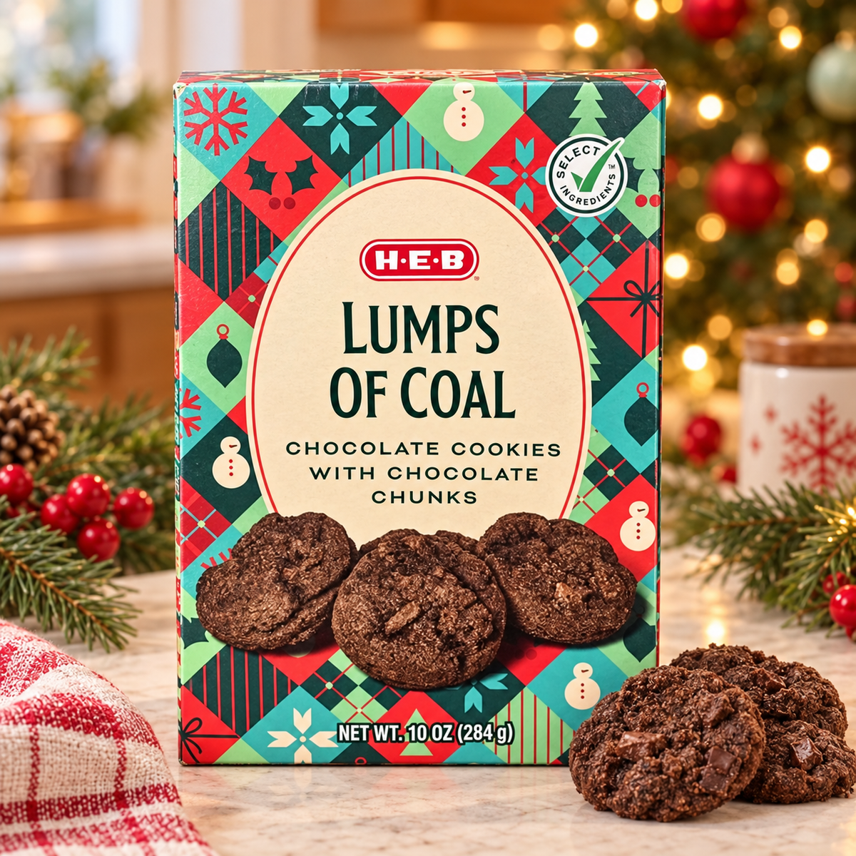 H-E-B Lumps of Coal Cookies