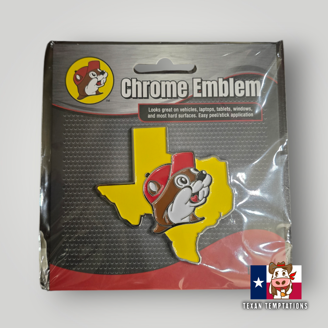 Buc-ee's Texas Chrome Emblem
