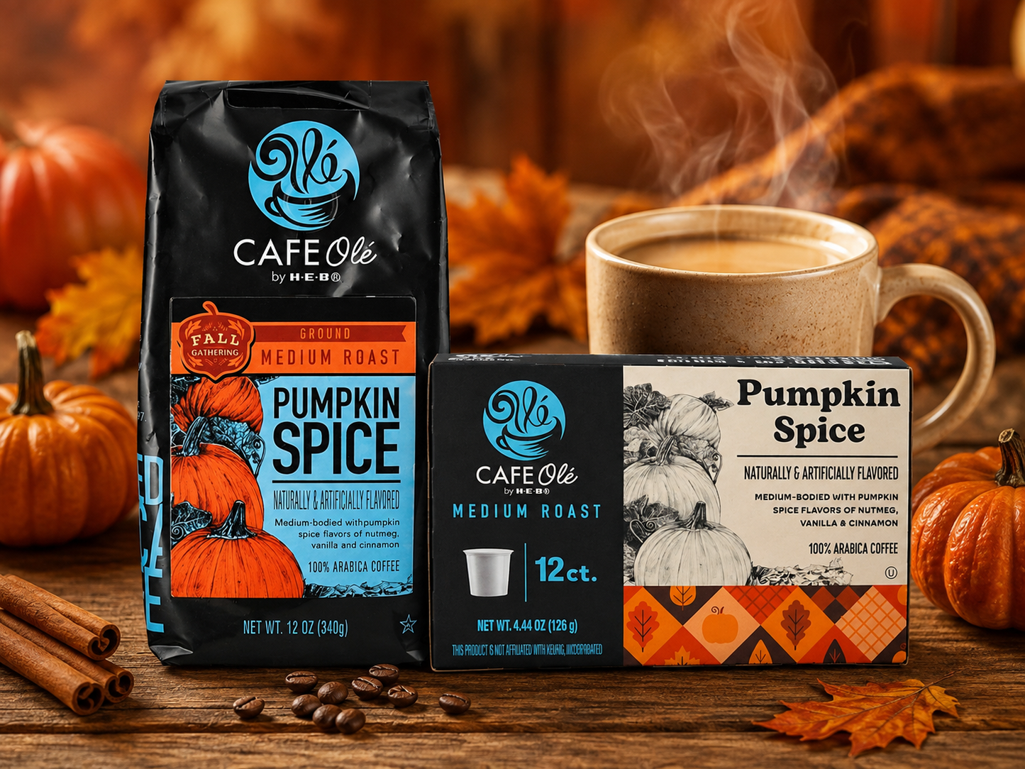 H-E-B CAFE Olé by H‑E‑B Medium Roast Pumpkin Spice Ground Coffee