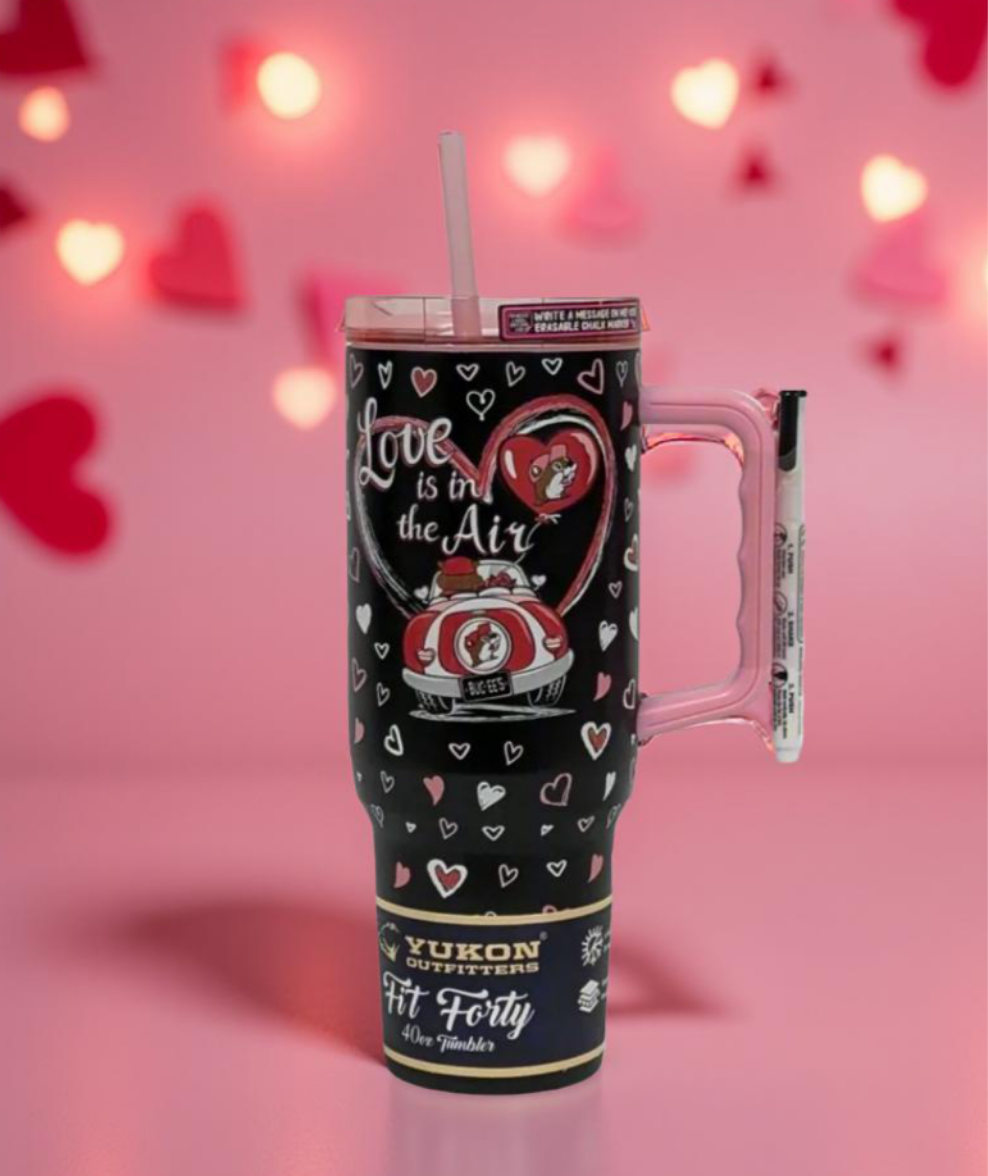 Buc-ee's "Love Is In The Air" Write On Tumbler
