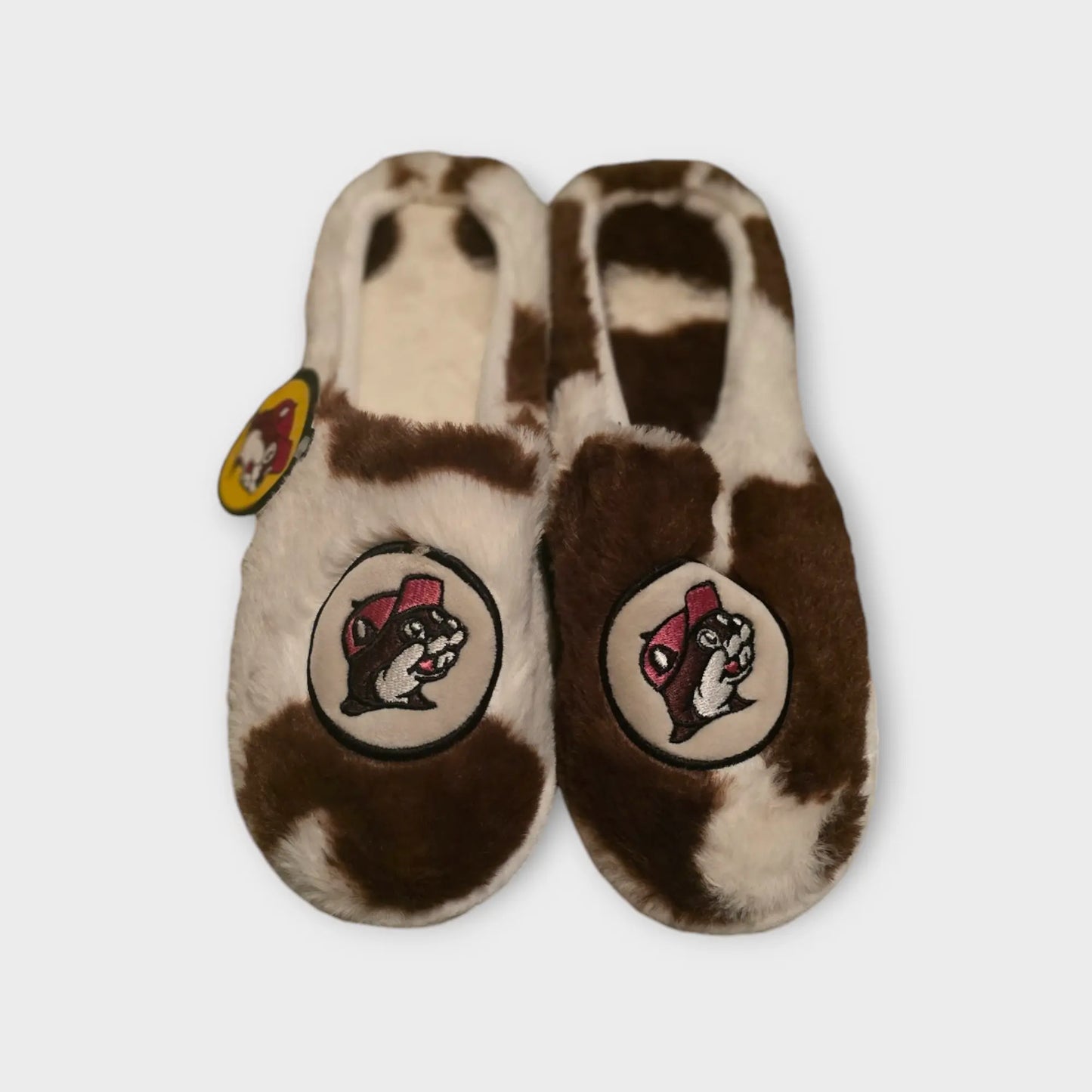 Buc-ee's Cow Print Slippers - Texan Temptations