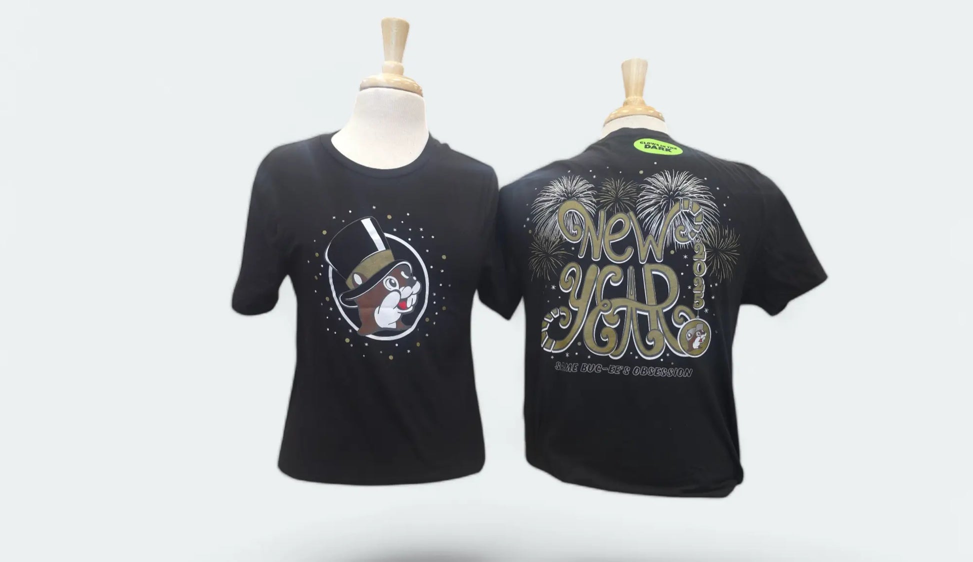 Buc-ee's 2025 Glow In the Dark New Year's Tee - Texan Temptations