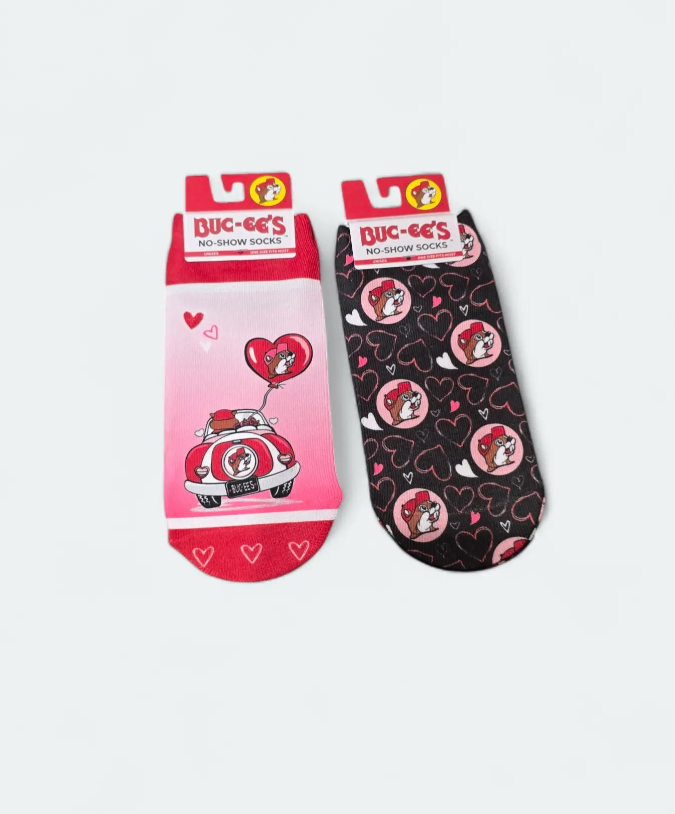 Buc-ee's Valentine's No Show Socks - Texan Temptations