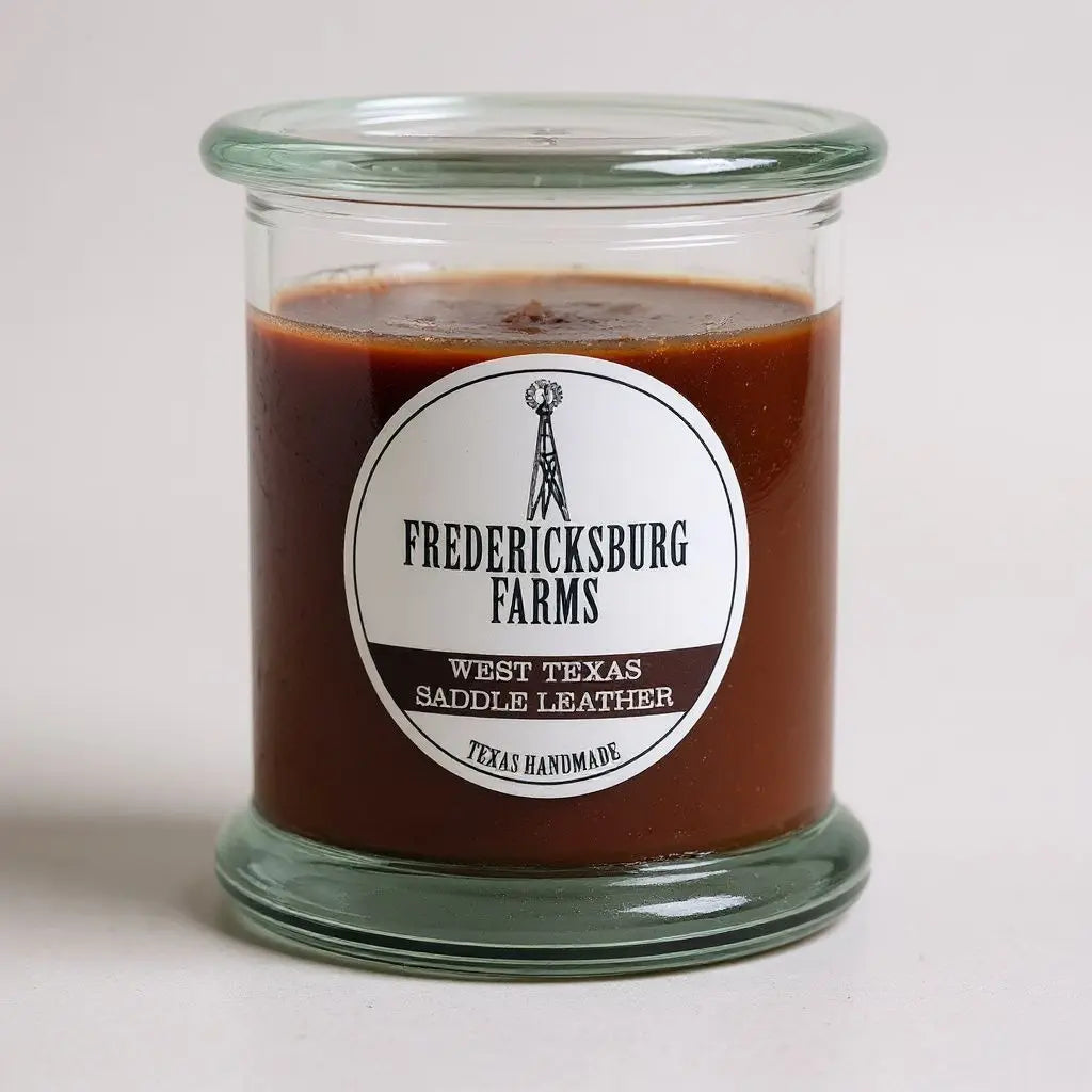 Fredericksburg Farms - West Texas Saddle Leather - 9oz Candle - Texan Temptations