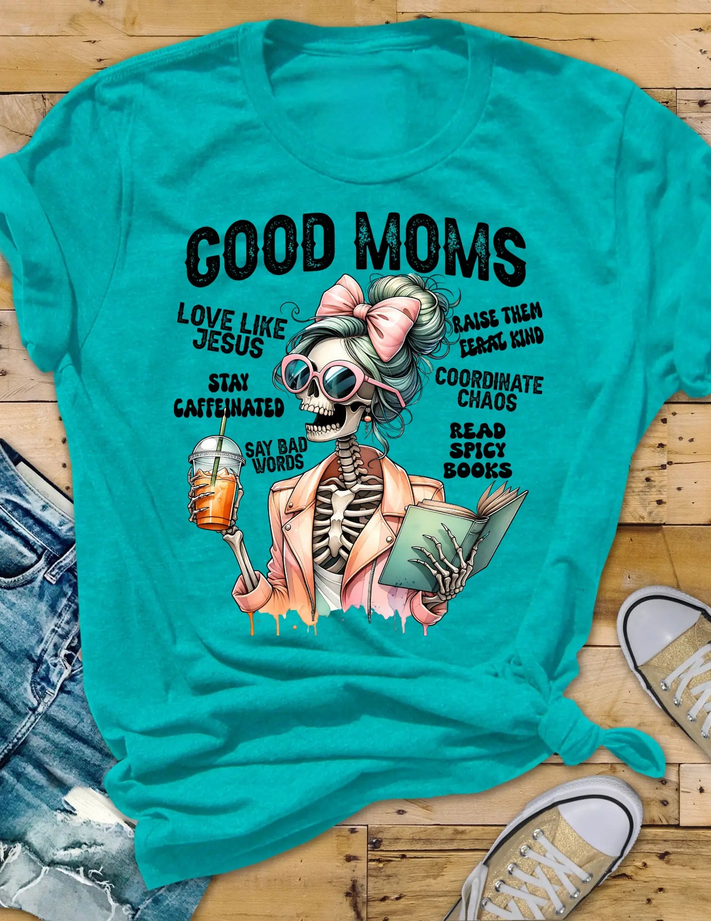 Good Mom's Skull - Tee ALL HAT NO CATTLE