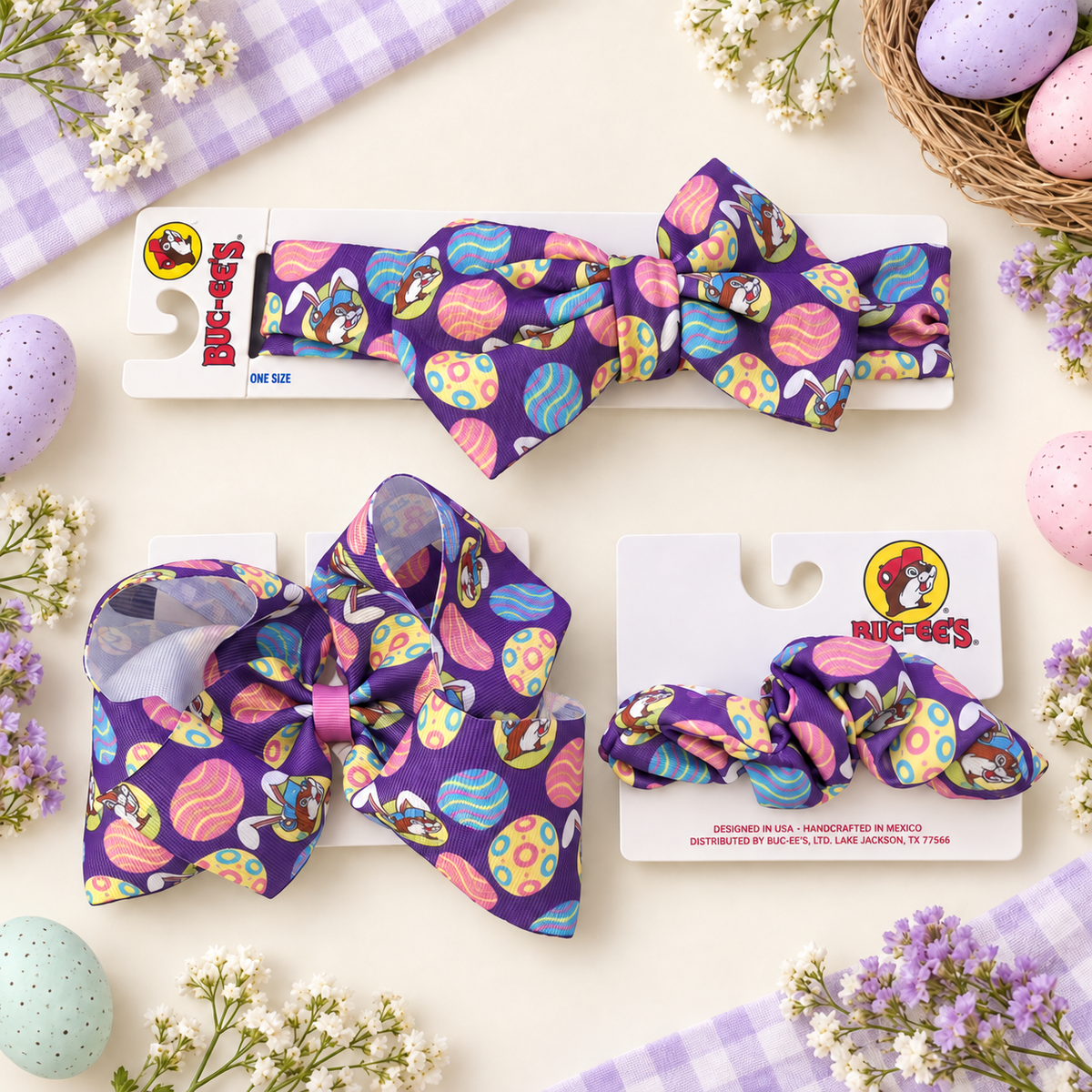 Buc-ee's Purple Easter Hair Accessories