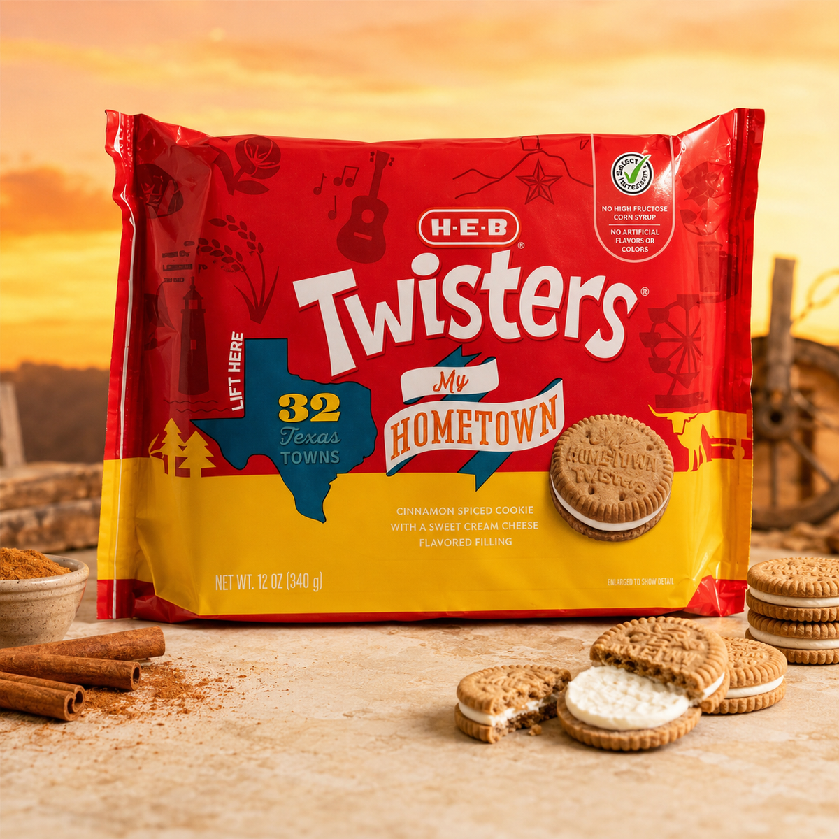 H-E-B Twister Sandwich Cookies - My Hometown
