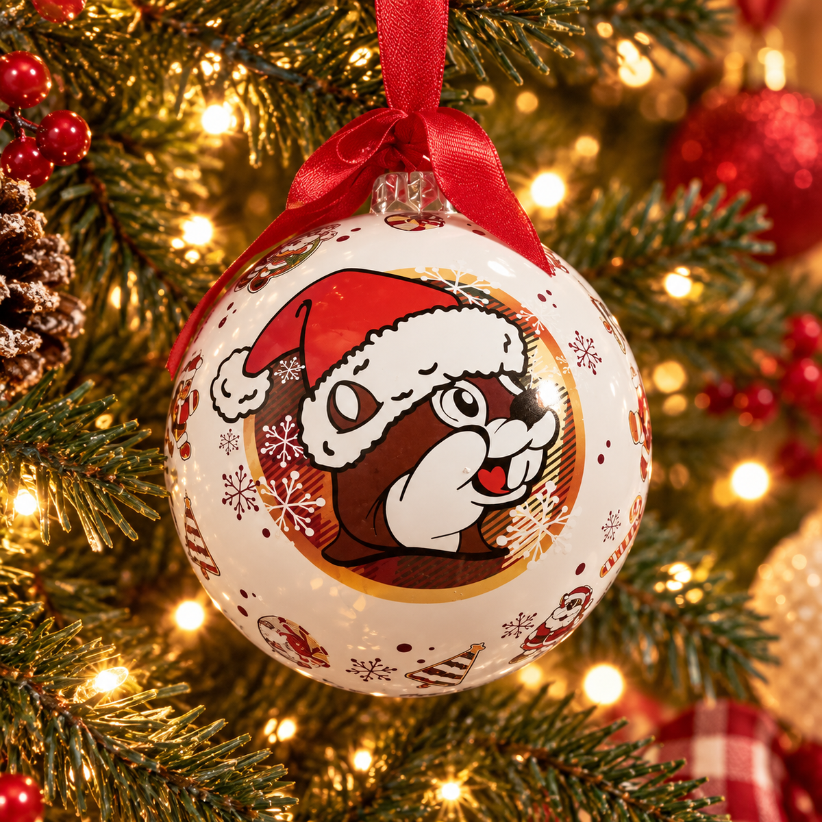 Buc-ee's. Santa Christmas Ornament