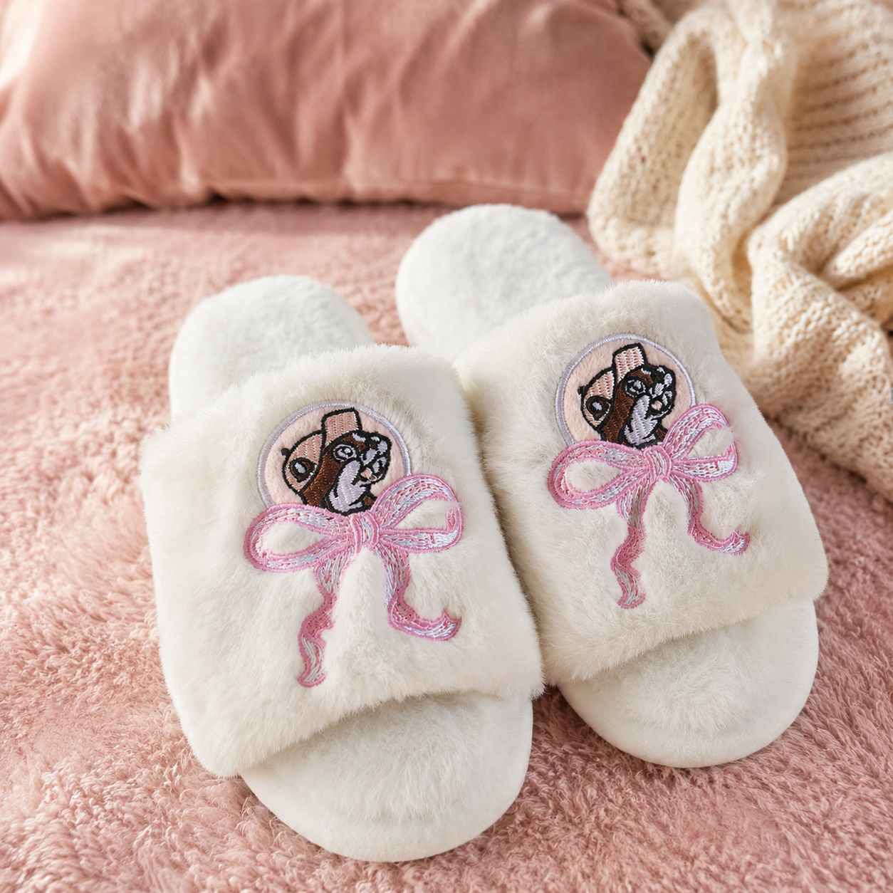 Buc-ee's Bows & Blossoms Slippers