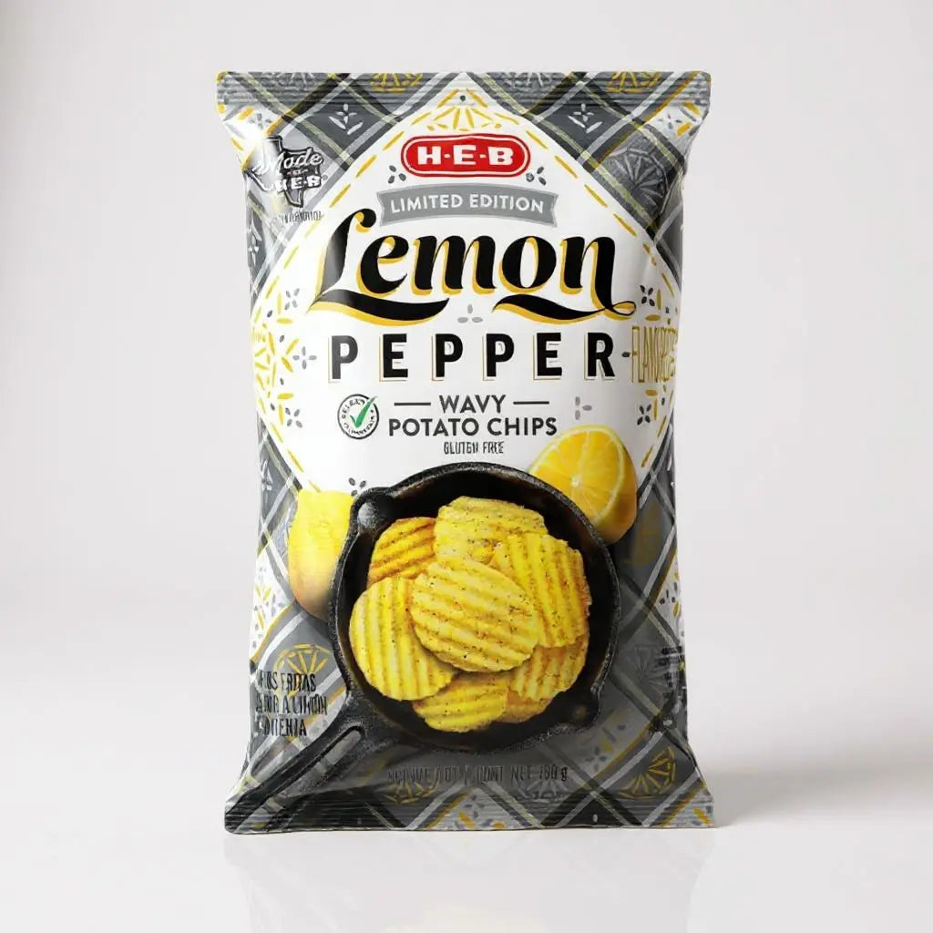 H-E-B Lemon Pepper Potato Chips - Texan Temptations