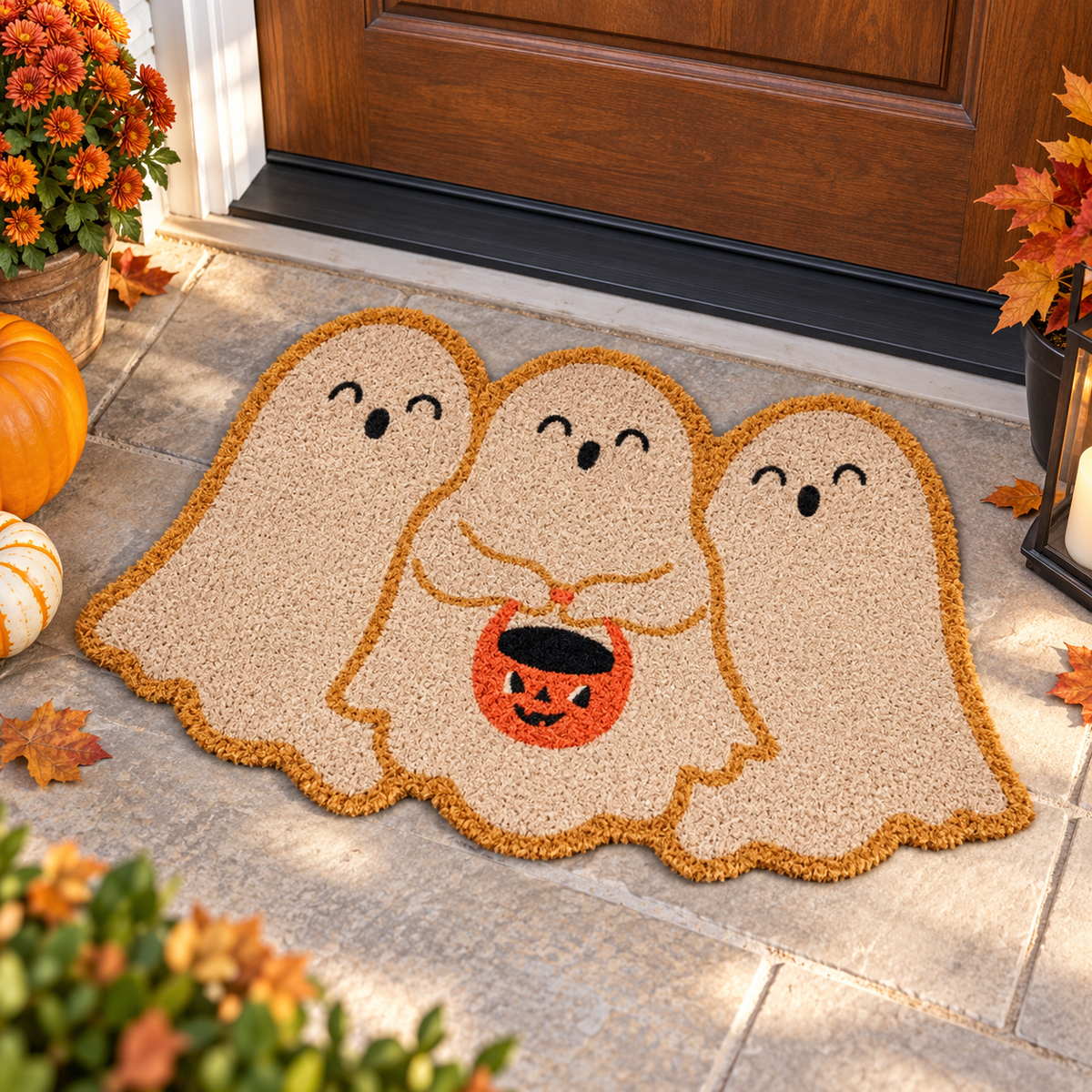 H-E-B Destination Holiday Trick or Treat Ghost Doormat