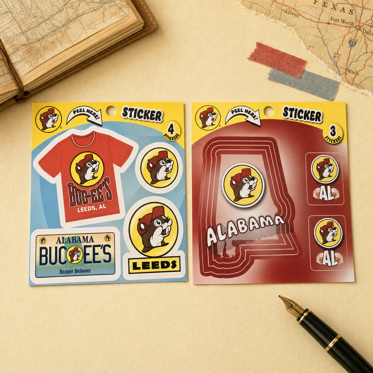 Buc-ee's Sticker Pack - Alabama Edition