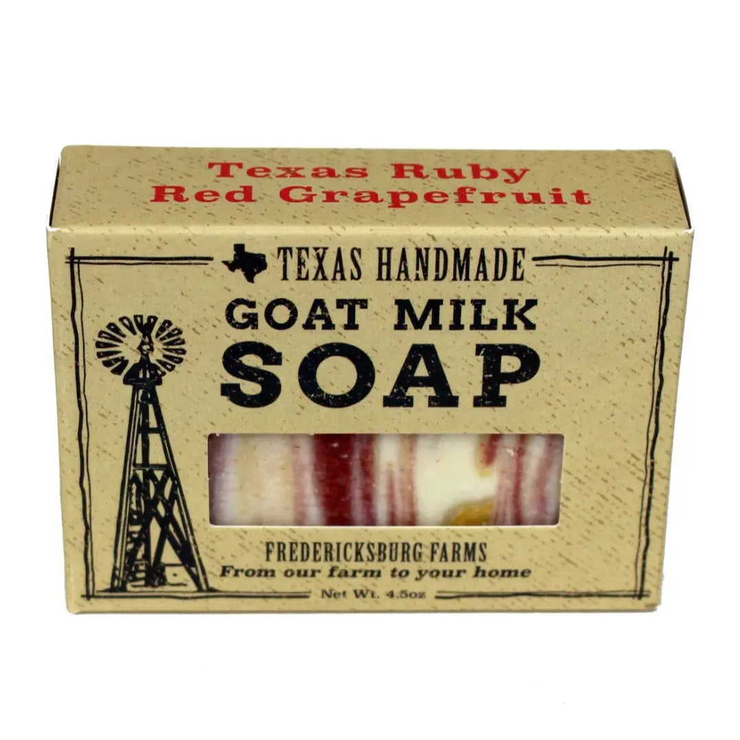 Fredericksburg Farms - Texas Ruby Red Grapefruit Goat Milk Bar Soap - Texan Temptations