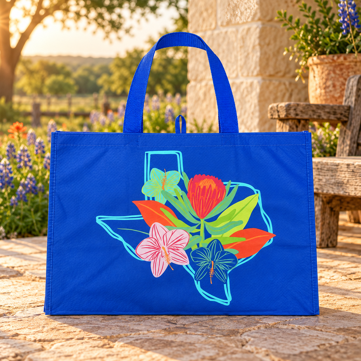 H-E-B Destination Holiday Texas Floral Reusable Bag