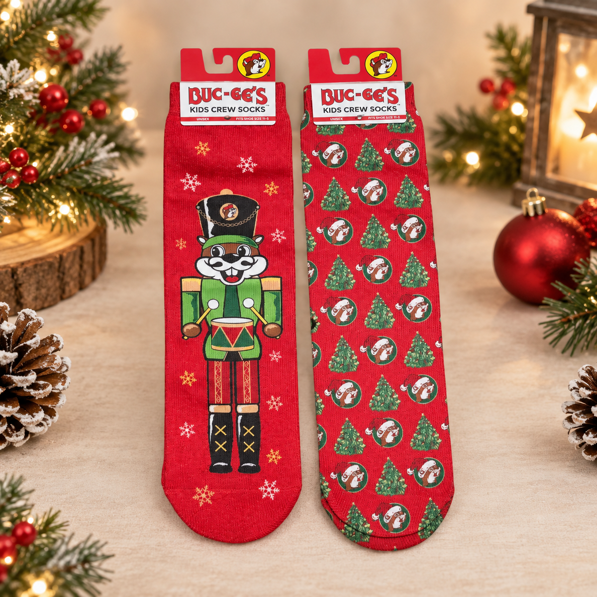 Chaussettes pour enfants Buc-ee's Christmas Kids Crew