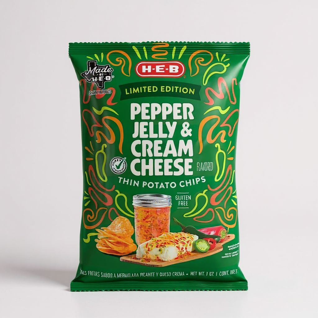 H-E-B Limited Edition Pepper Jelly & Cream Cheese Potato Chips