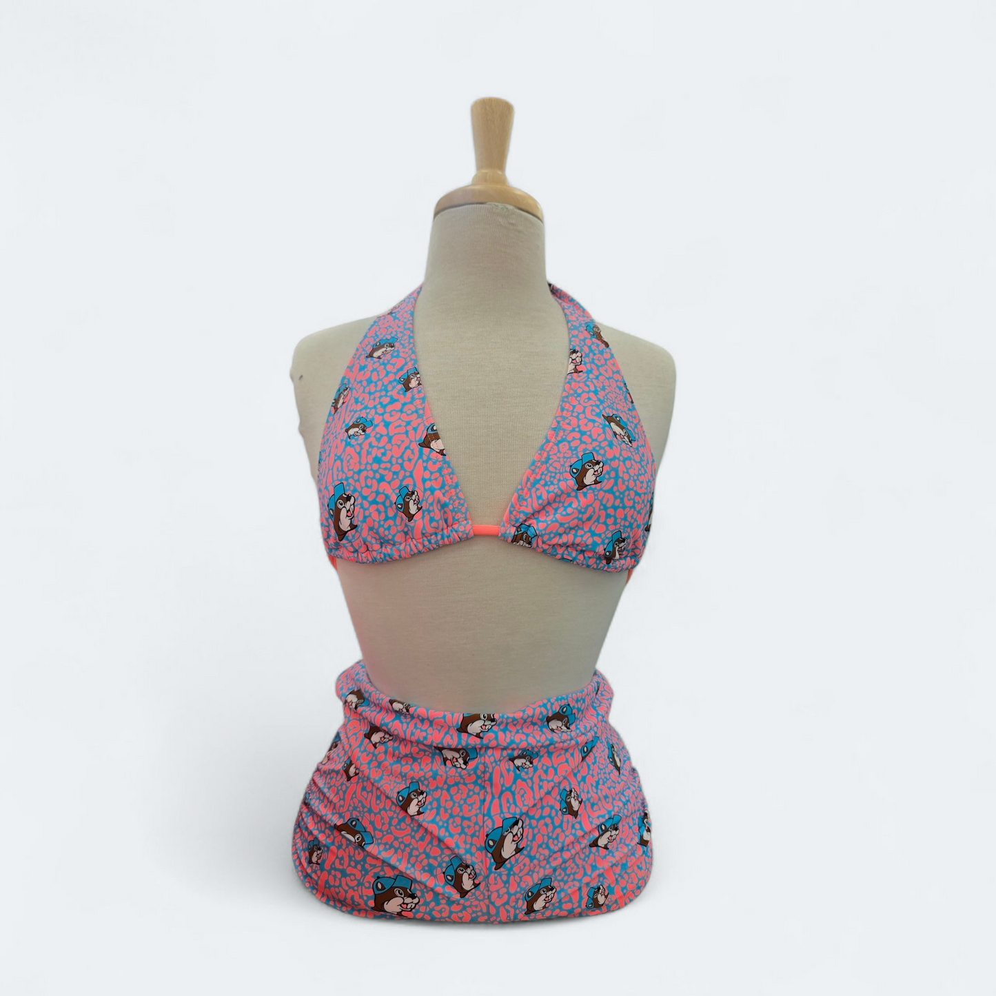 Buc-ee's Neon Print Two Piece Swimsuit