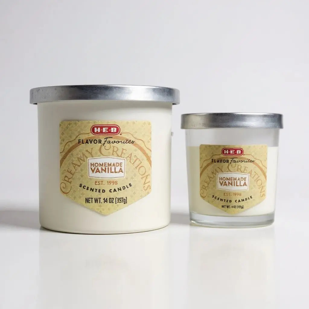 H-E-B Flavor Favorites Scented Candles - Homemade Vanilla - Texan Temptations