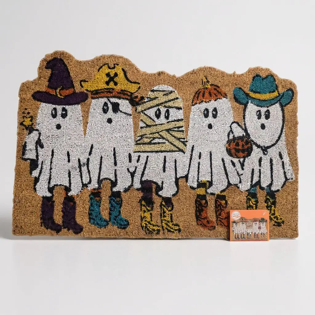 H-E-B Cowboy Ghost & Friends Doormat H-E-B