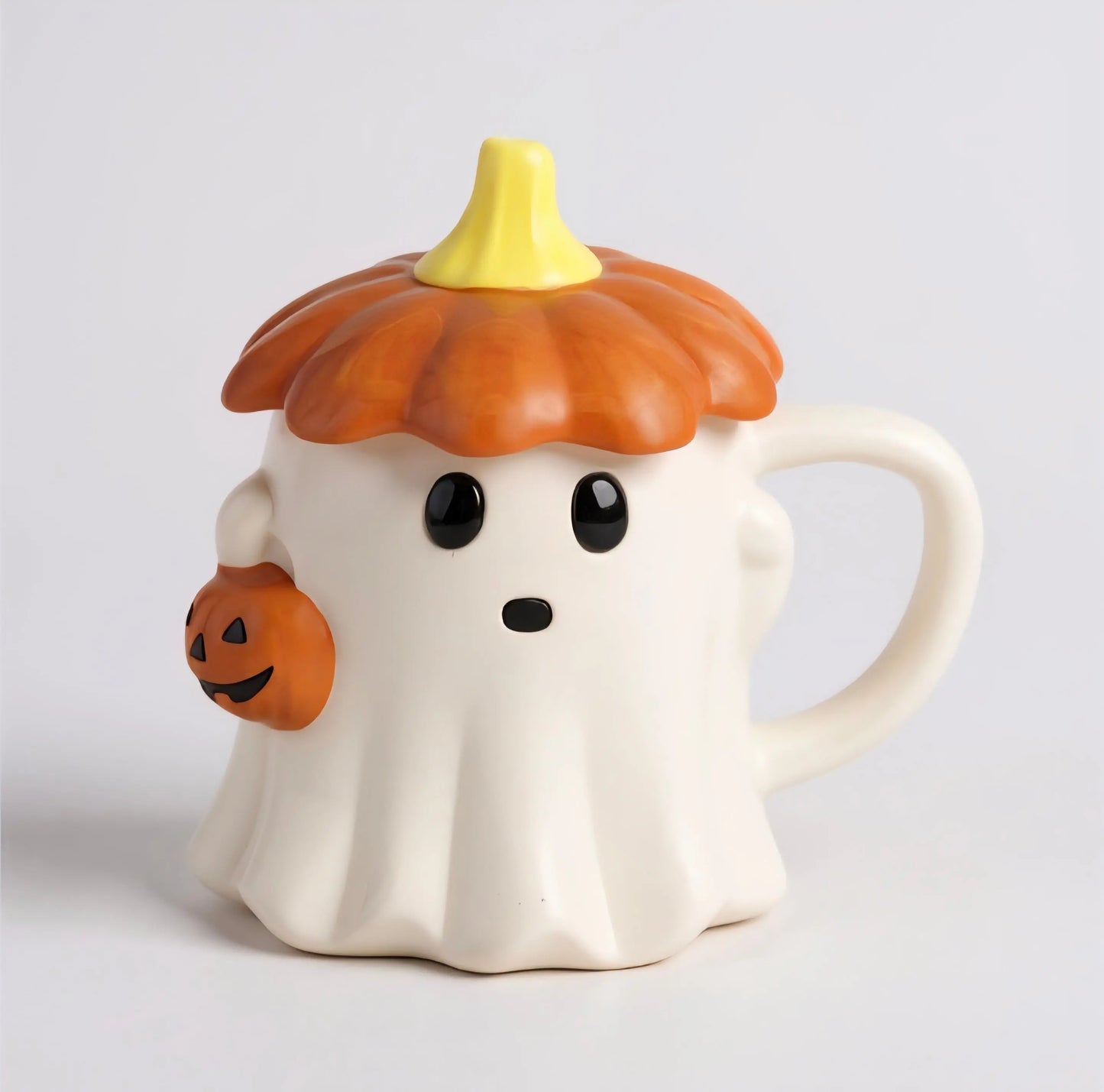 H-E-B Ghost Pumpkin with Lid Mug H-E-B