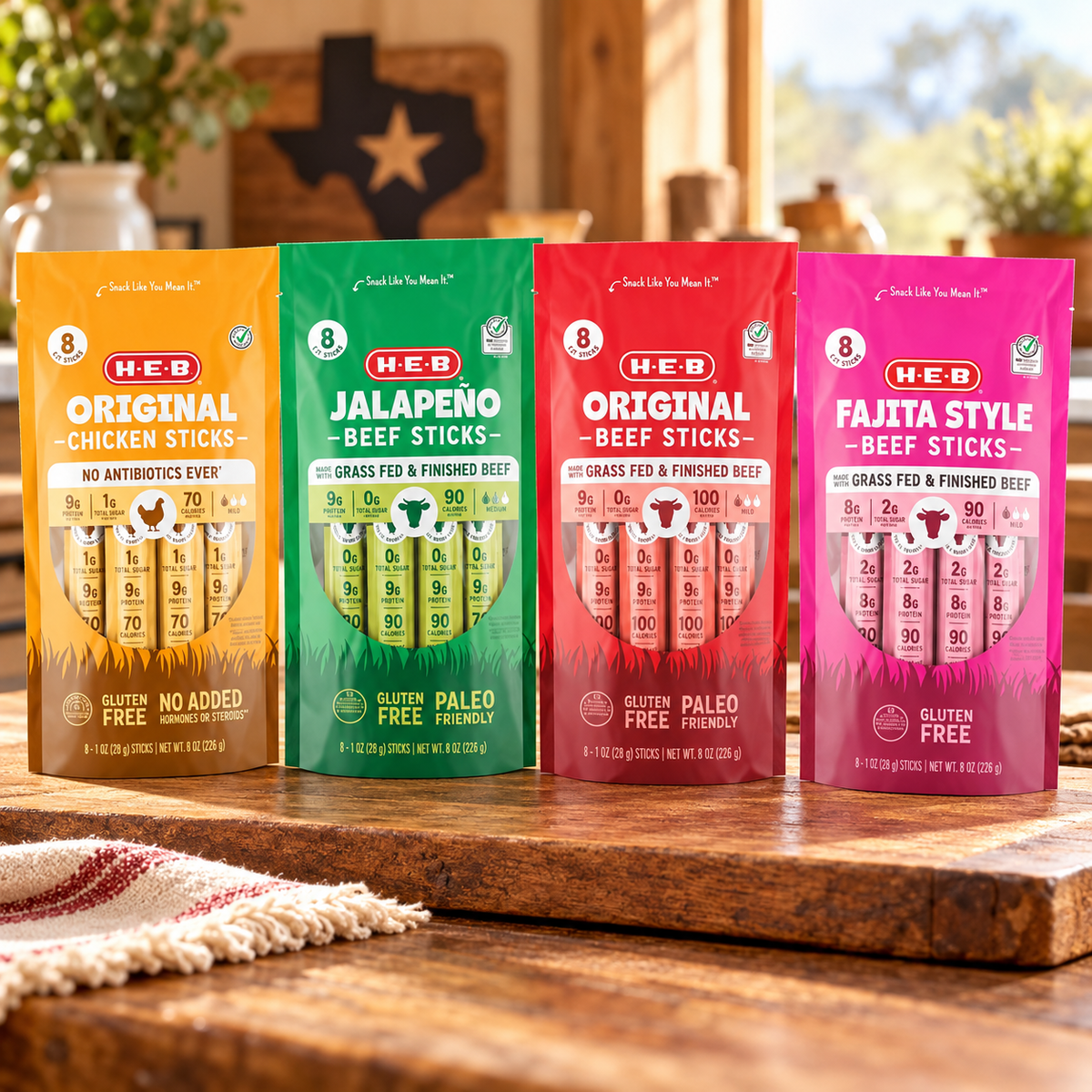 H-E-B Beef Sticks