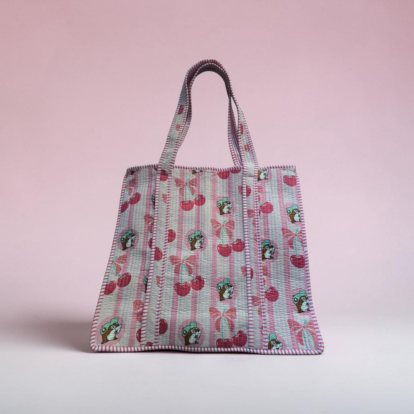Buc-ee's Cherries Quilted Tote