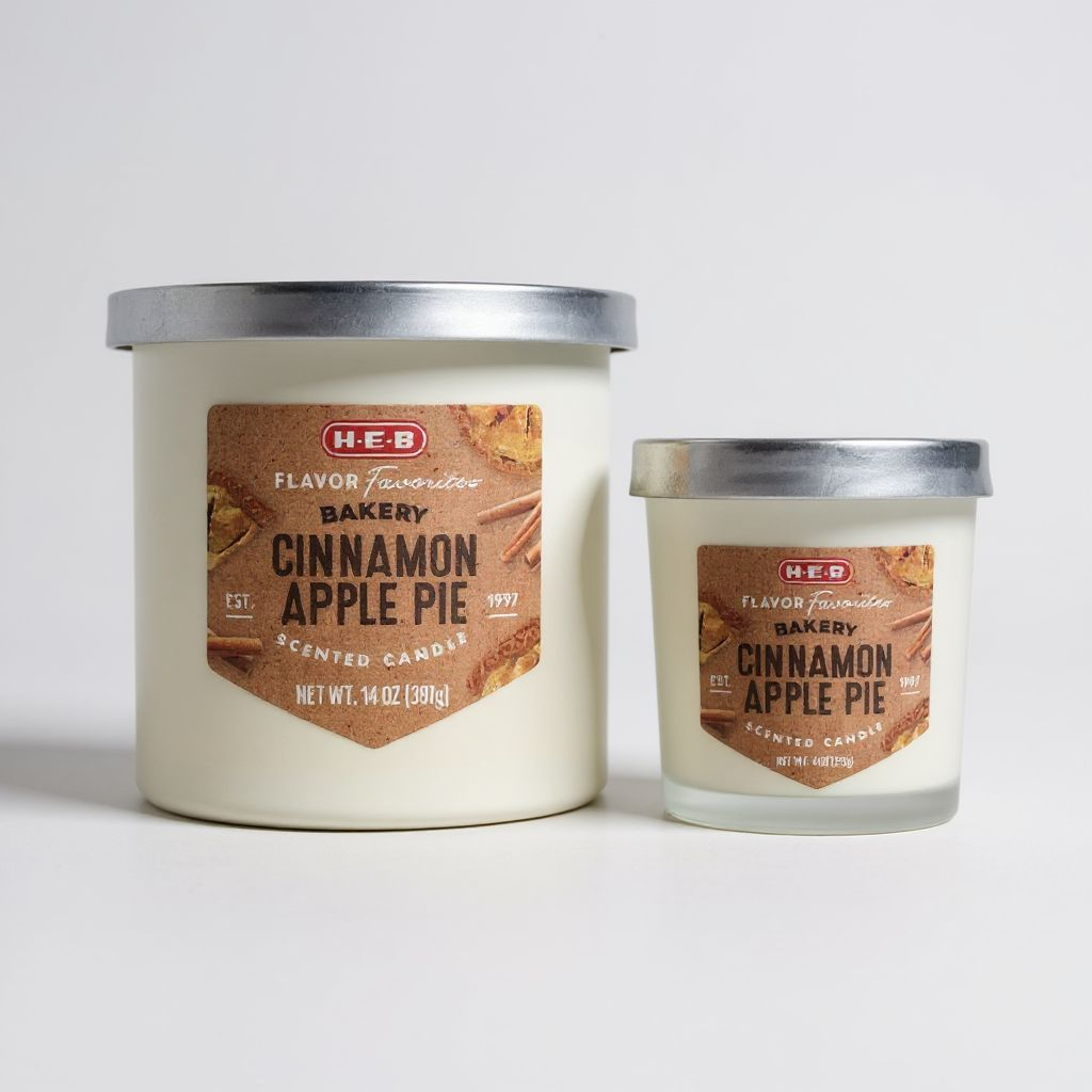 H-E-B Flavor Favorites Scented Candles - Cinnamon Apple Pie