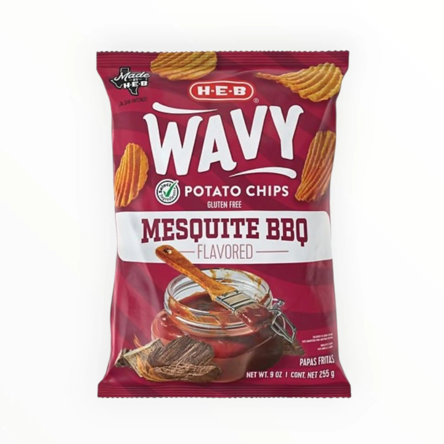 H-E-B Wavy Mesquite BBQ Potato Chips H-E-B