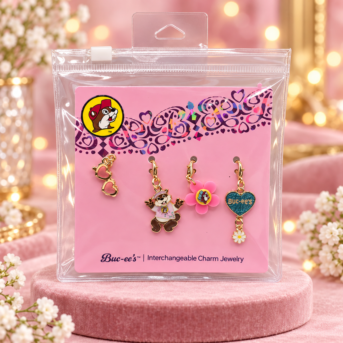 Buc-ee's Interchangeable Charm Set - Peace & Daisy Set