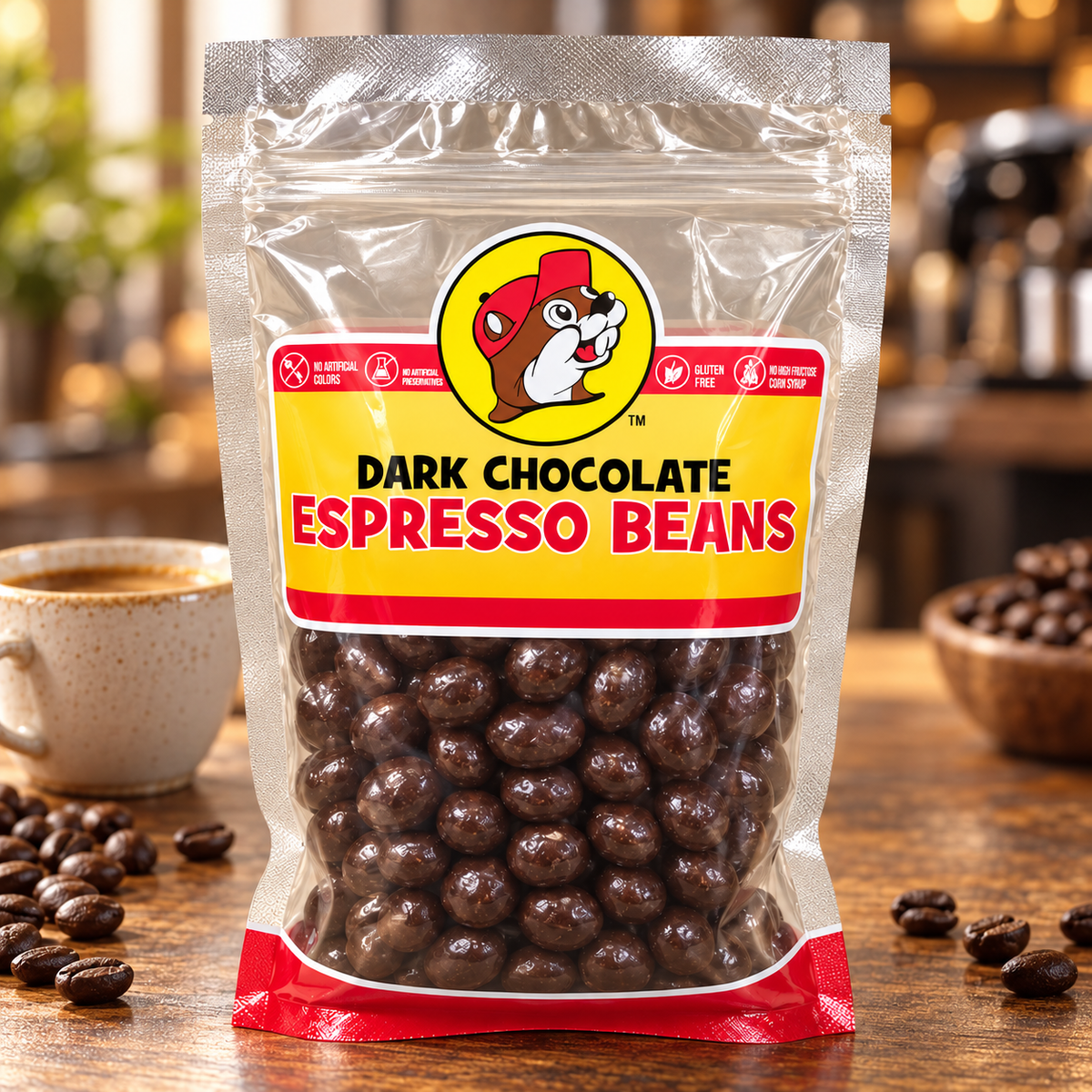 Buc-ee's Dark Chocolate Covered Expresso Beans