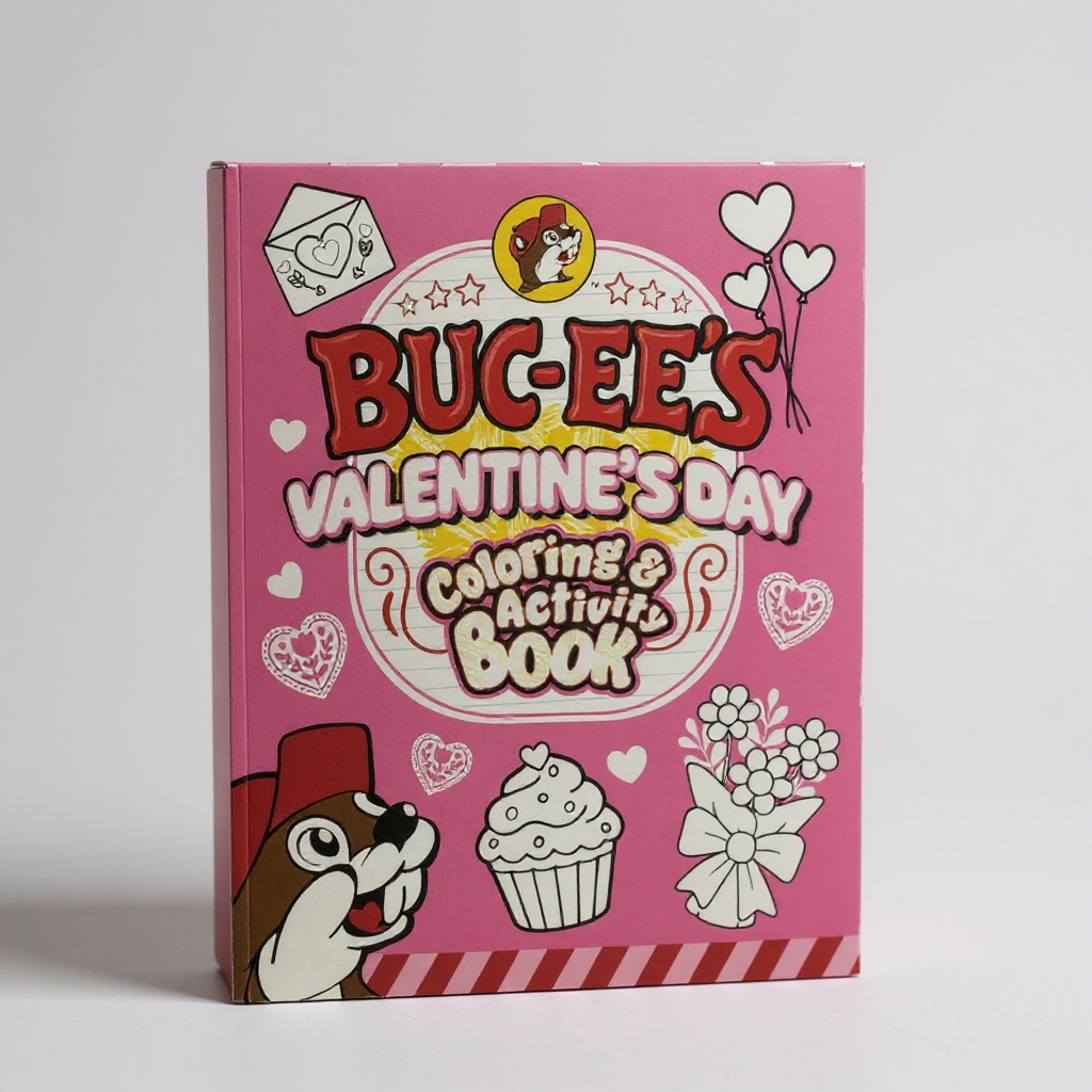 Buc-ee's Valentine's Coloring & Activity Book Set