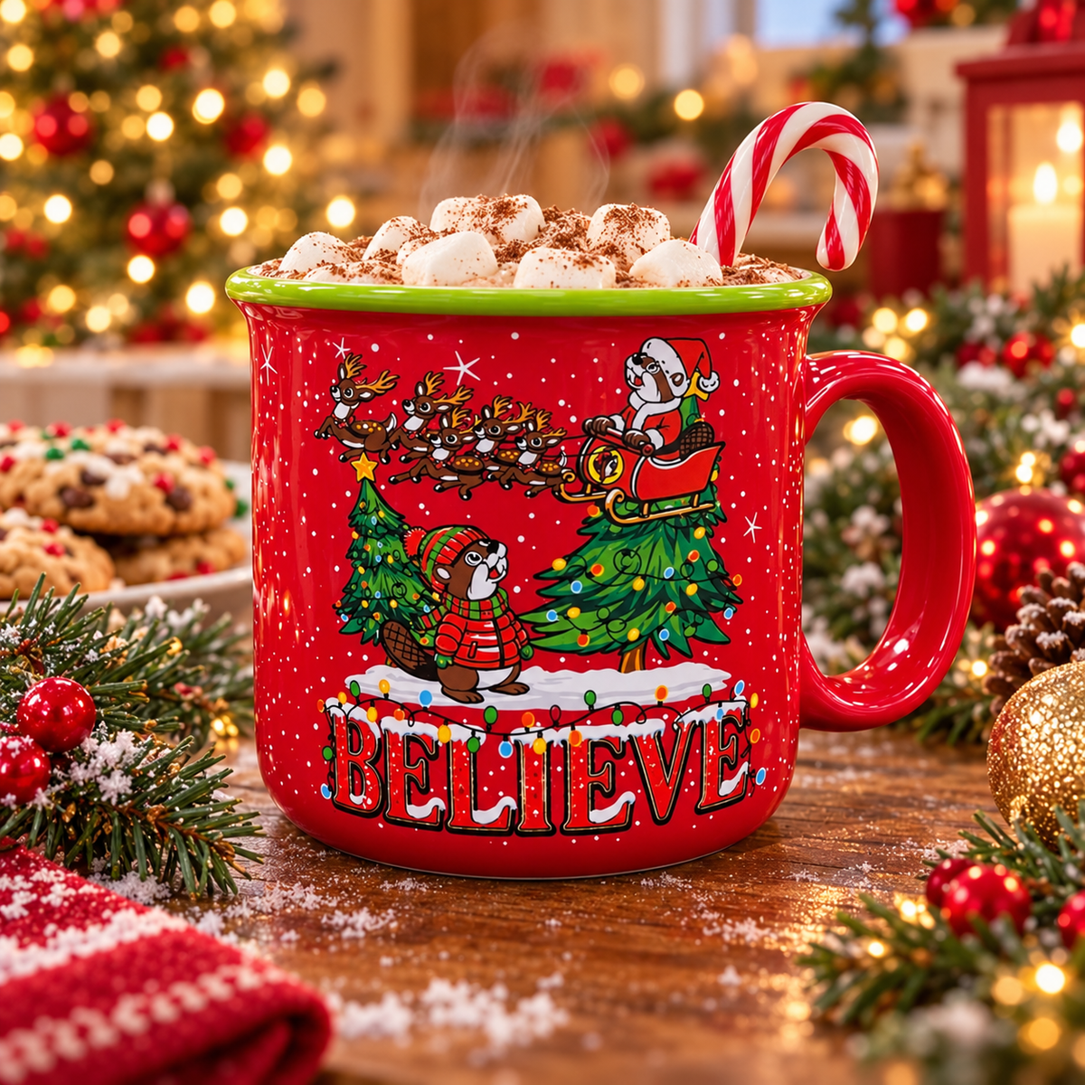 Buc-ee's Believe Christmas Mug