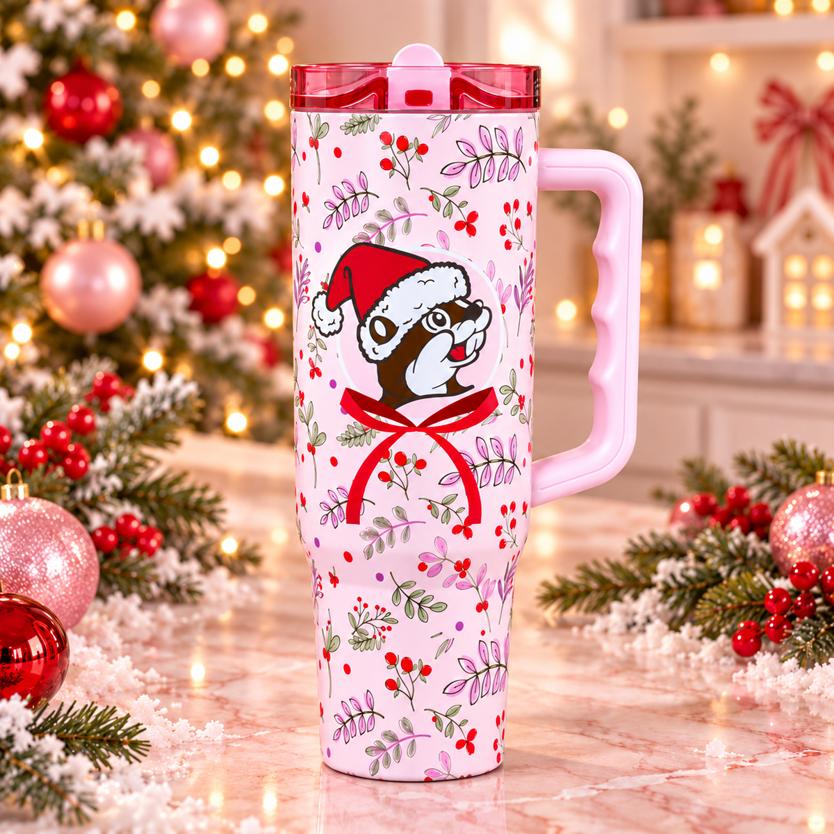 Buc-ee’s Berries & Bows Christmas Tumbler
