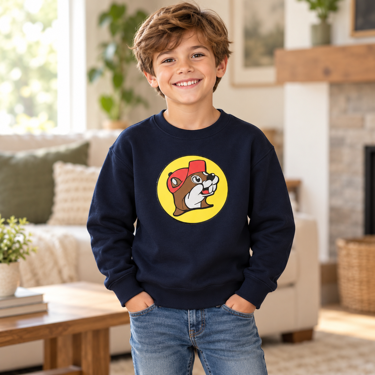 Buc-ee's Logo Navy Sweatshirt