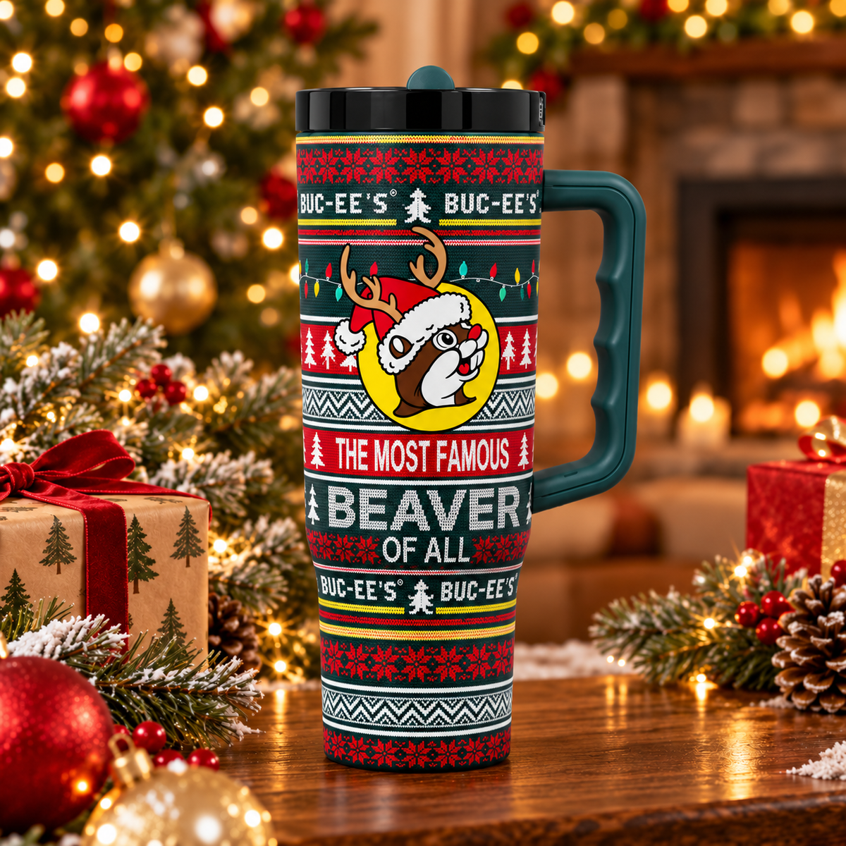 Buc-ee's Ugly Sweater Christmas Tumbler