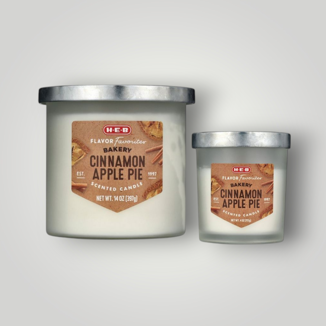 H-E-B Flavor Favorites Scented Candles - Cinnamon Apple Pie