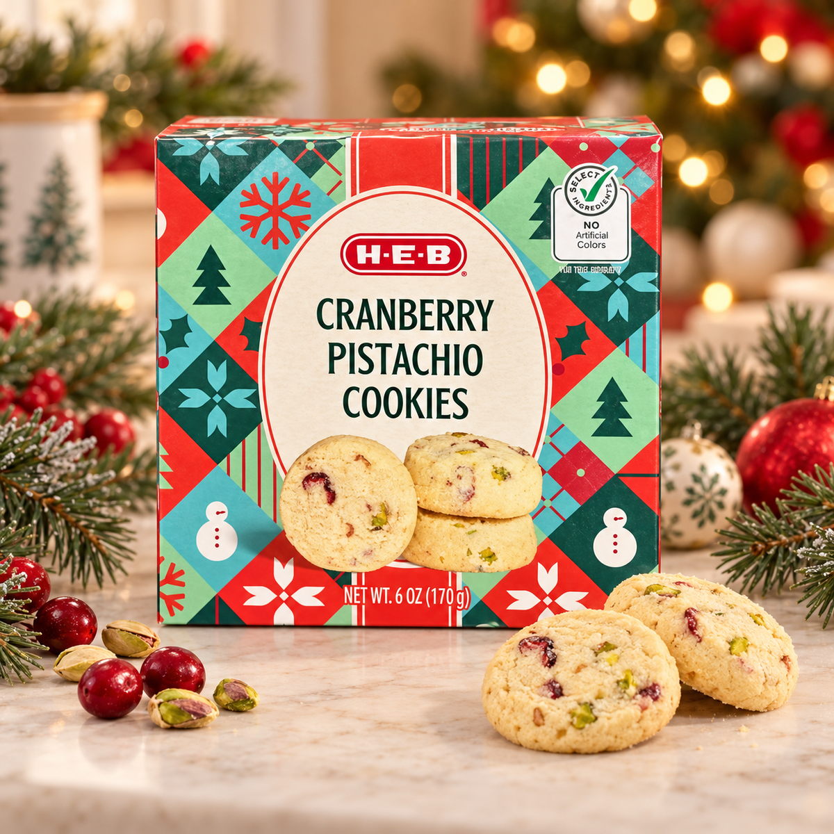 H-E-B Cranberry Pistachio Cookies