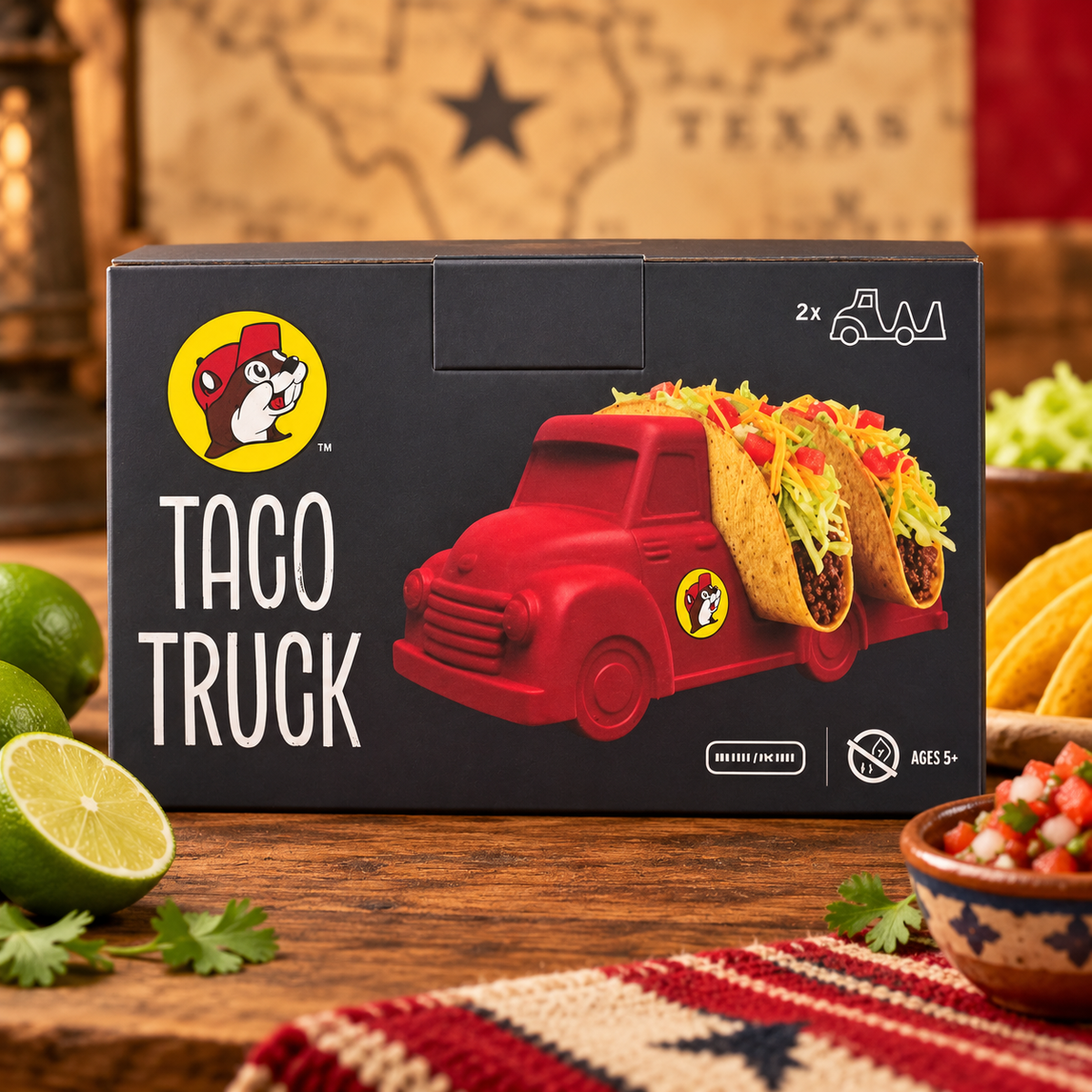 Buc-ee’s Taco Truck Taco Holders – 2-Piece Set