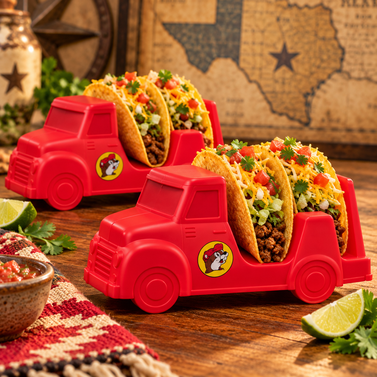 Buc-ee’s Taco Truck Taco Holders – 2-Piece Set