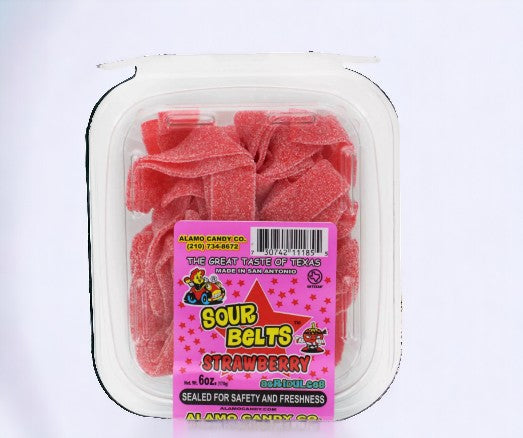 Strawberry Sour Belts - 6oz