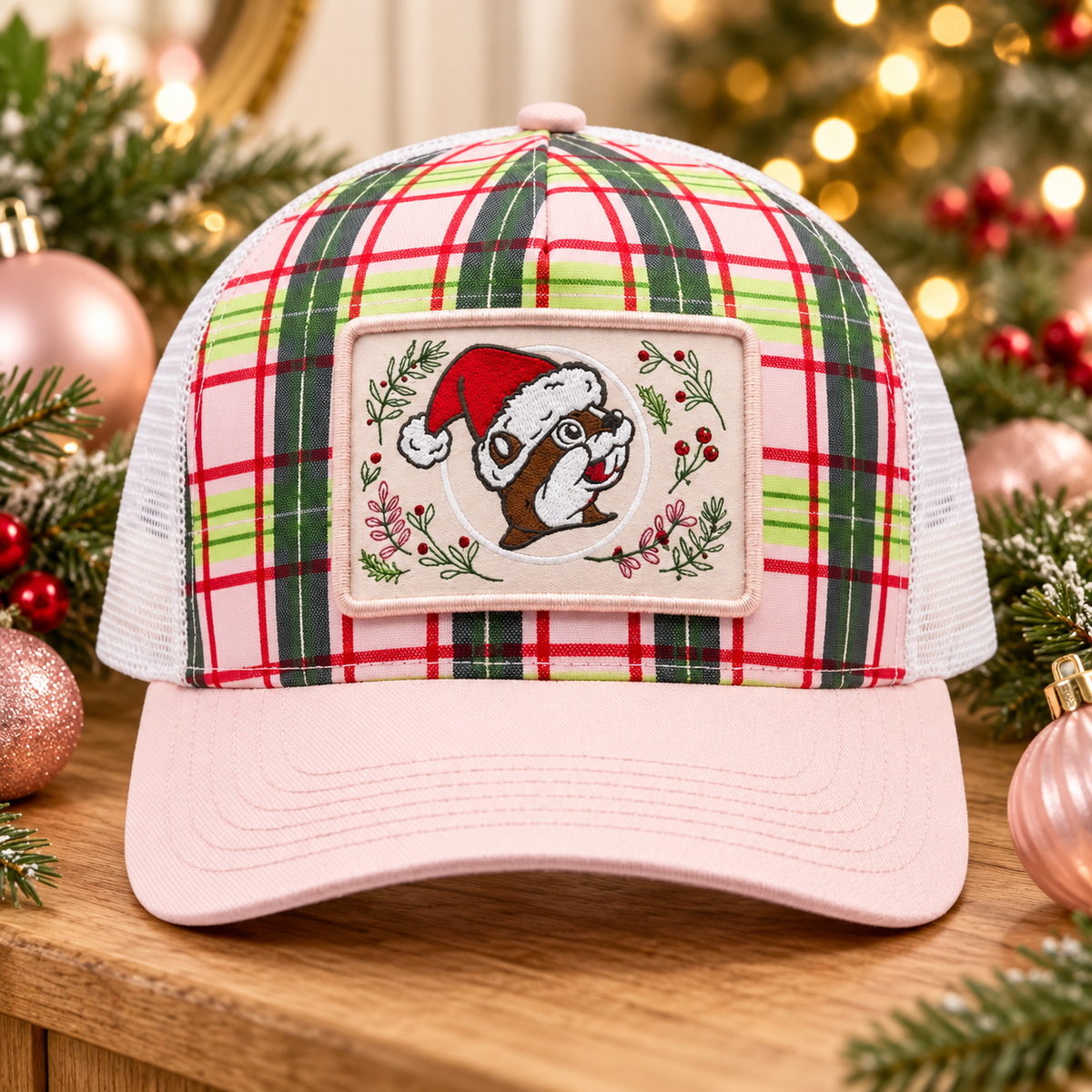 Buc-ee's Plaid Christmas Hat