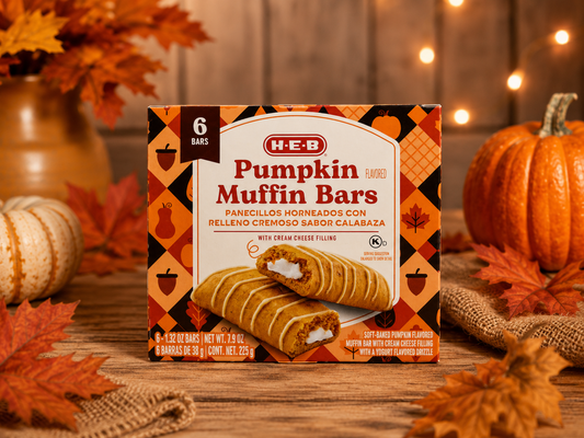 H‑E‑B Pumpkin Muffin Bars with Cream Cheese Filling