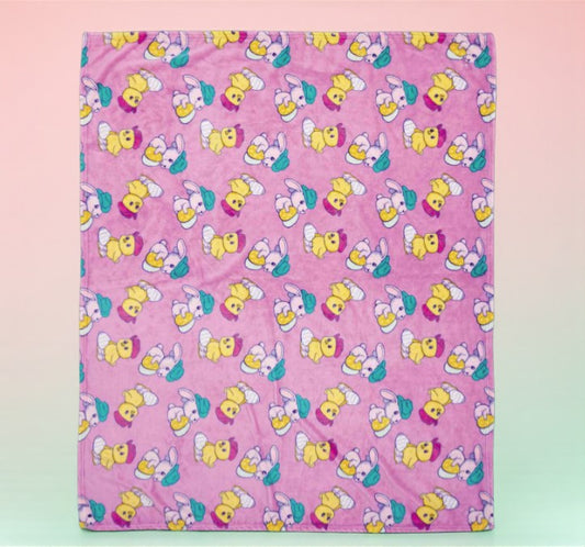 H-E-B Destination Holiday Easter Throw Blanket - Cowboy Bunny & Chick