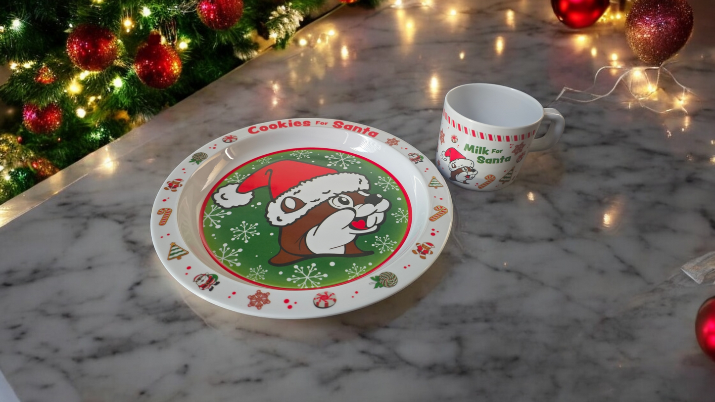 Buc-ee's Milk & Cookies for Santa Set