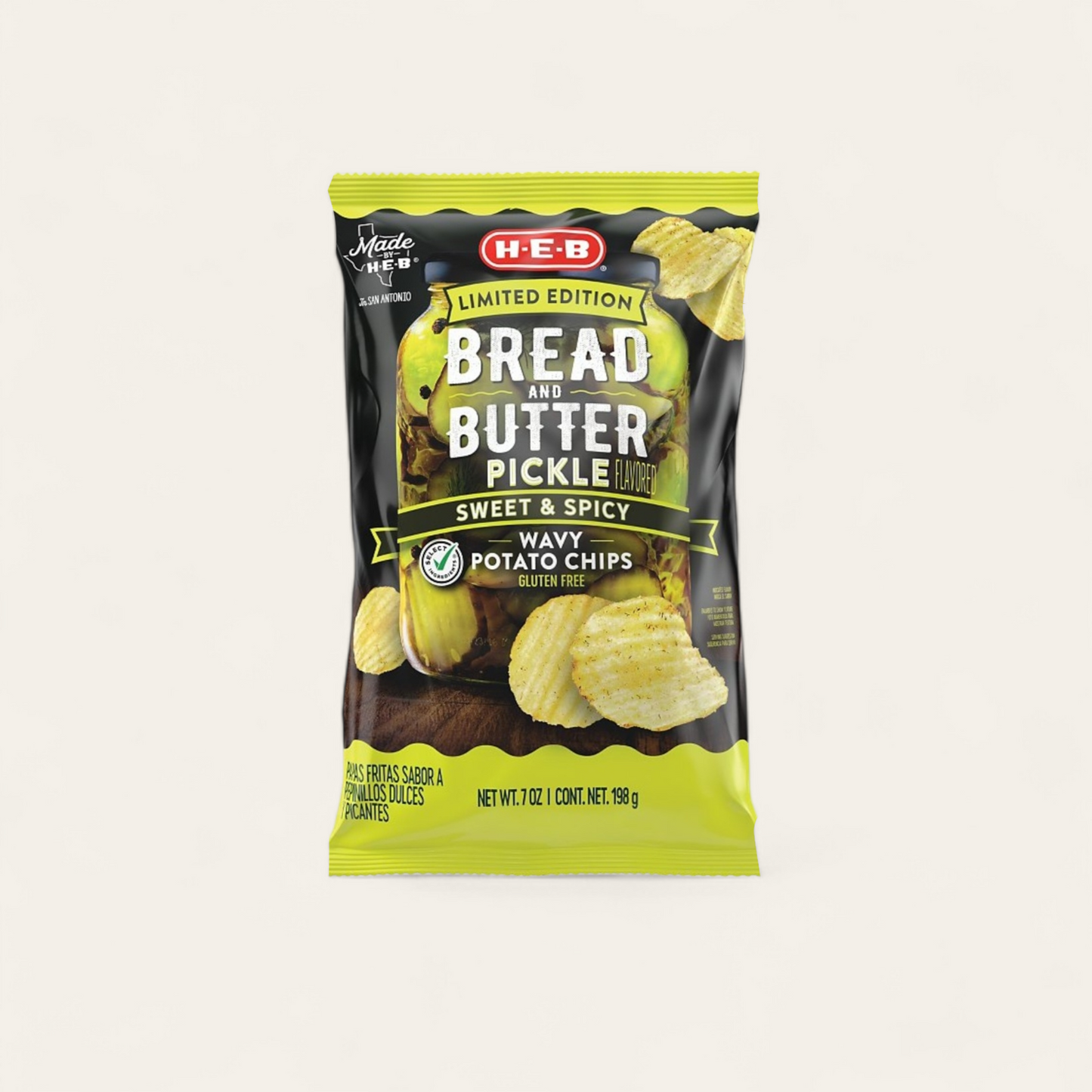 H-E-B Bread & Butter Pickle Potato Chips