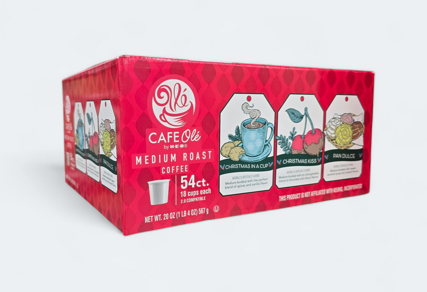 CAFE Ole by H-E-B, Limited EditionVariety Pack Single Serve, 54ct Coffee