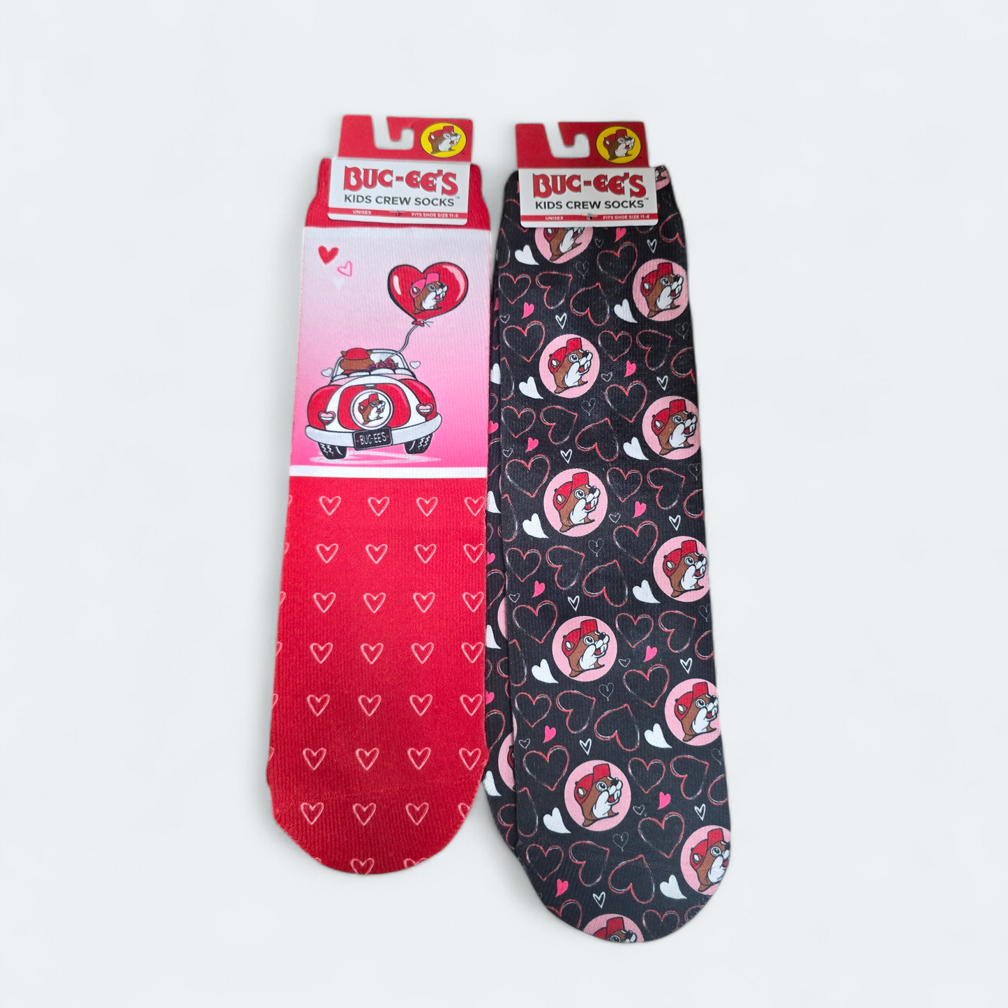 Buc-ee's Valentine's Kids Crew Socks