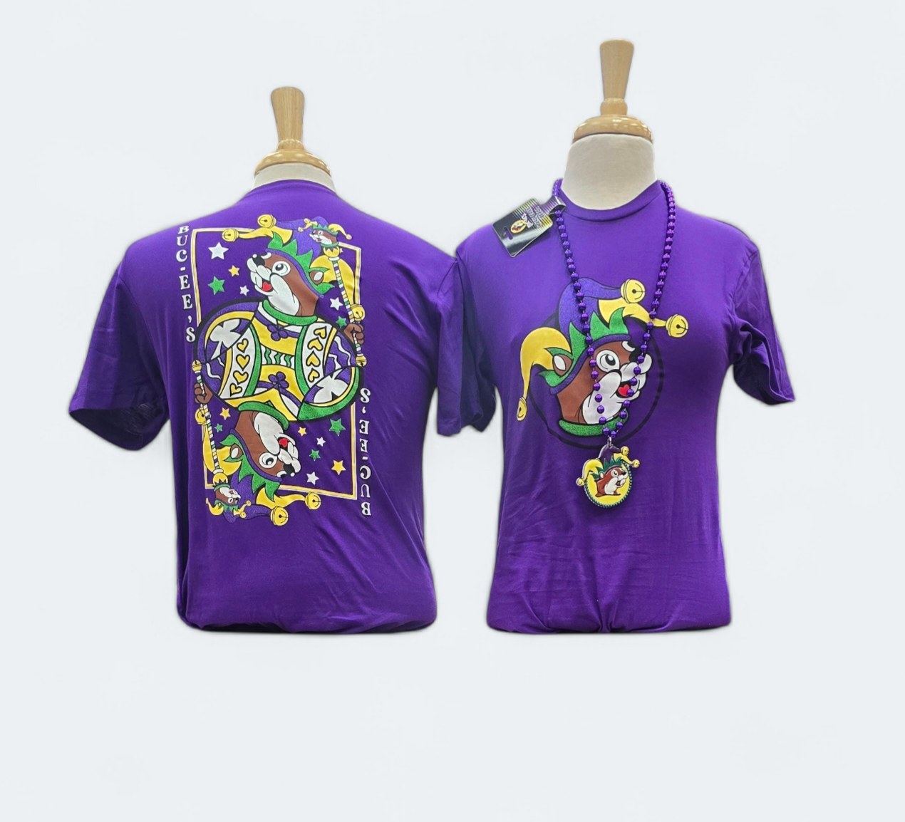 Buc-ee's Mardi Gras Card T-Shirt