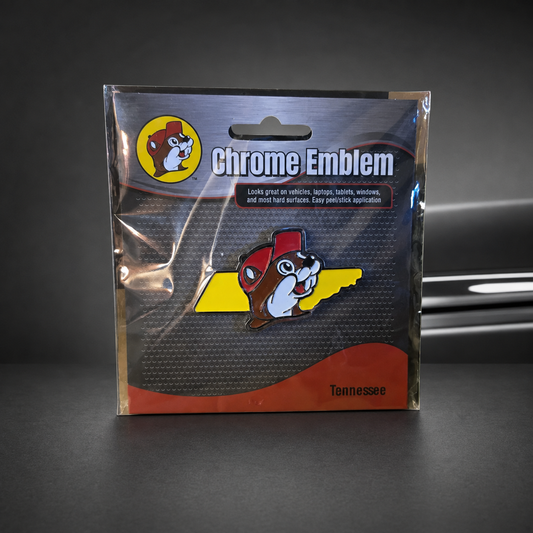 Buc-ee's Tennessee Car Chrome Emblem