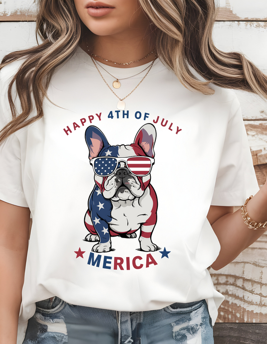 Happy Birthday, Merica!  Frenchie T-Shirt